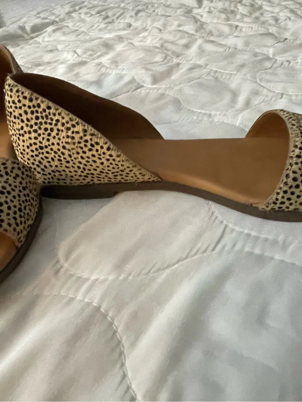 J. Crew Tan Cheetah D'Orsay Flat Sandals - Picture 3 of 5
